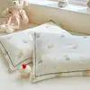 Funda de almohada de gasa arrugada de algodón para niños Funda de almohada de látex para bebé 30X50CM Funda interior para cojín de siesta de jardín de infancia