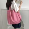 Bolsa de Lona Cor Creme Nicho Grande Capacidade Ombro Único Simples Diária Costas Casual Tote