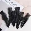 70 Designs de Joias, Acessórios de Cabeça e Acessórios DIY Feitos com Penas Pretas, Penas de Peru, Penas de Ganso e Penas de Avestruz