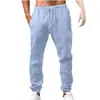 Pantalones Largos 2025 con Múltiples Bolsillos, Diseño Elástico con Cordón, Pantalones Largos Casuales Simples y Transpirables, Moda al por Mayor