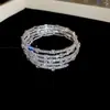 Pulseira Ajustável Flor Rombo Zircônia Vazada Leve Luxo High-End Pulseira Fashion Versátil Simples