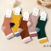 Calcetines Niños Nuevo Otoño e Invierno Calcetines de Algodón de Tubo Medio Dibujos Animados Lindos Calcetines de Algodón Transpirables para Niños Mayores Venta al por Mayor