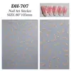 Adesivos de Arte para Unhas Estilo Francês Estrela Brilhante e Lua Cristal de Gelo Plano Folha de Ouro Franceses DIY Adesivos para Unhas Decorações Dh707