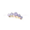 Brincos da coleção F136 liga de titânio roxo claro dourado, piercings labiais G23 titânio rosca interna zircônia, joias para piercing