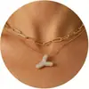 Nuevo Producto Transfronterizo de Amazon Collar con Letras de Burbuja Moda y Versátil Collar con Colgante de Pedrería Multicapa para Uso Diario