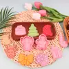 Série de Natal Advento Molde para Biscoito Casa de Neve 3D Desenho Animado Molde para Biscoito Argila DIY Simulação Biscoitos Impressos
