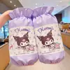 Mangas para Niños Sanrio Kuromi 2026 Otoño Estilo Coreano Impermeables y Anti-Manchas Lindas Mangas de Dibujos Animados para Mujeres