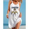 2022 Explosões AliExpress Europeu e Americano Transfronteiriço Urbano Feminino Casual Sexy Impressão Digital 3D NFL Vestido de Alça