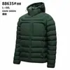 Jaqueta de Algodão Xadrez 50D Nova para Outono/Inverno, Cruzada, com Capuz, Leve, Multicor, para Homens