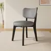 Cadeira de Jantar em Madeira Maciça Casa Moderna Estilo Creme Cadeira Estofada Banqueta de Jantar Hotel Negociação Leve Luxo Encosto Cadeira de Jantar