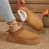 Otoño 2026 Nuevo Transfronterizo Tallas Grandes Mujer Casual Cómodo Punta Redonda Planos Moda Exterior Botas de Nieve para Mujer