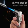 Tocha de solda pistola pulverizadora pistola de ignição isqueiro de chama reta à prova de vento metal ponto de assar bife pequeno charuto incenso atacado