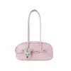 Bolsa de boliche simples de grande capacidade para mulheres, nova bolsa de ombro da moda 2026 com laço, bolsa tote versátil de alta qualidade