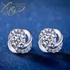 Novos Brincos Femininos da Moda Estilo Coreano com Zircônia Versáteis de Alta Qualidade Brincos de Tarraxa Trevo de Quatro Folhas de Luxo Leve Temperamento Joias Atacado