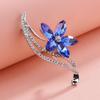 Amazon cross-border venda quente moda criativa flor de cristal broche personalidade feminina elegante corpete moda pino requintado