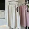 Falda de Verano para Mujer, Sencilla, Cómoda, Transpirable, Cintura Elástica a Medida, Línea A, Longitud Media 12721