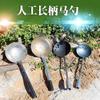 Ferramentas agrícolas e domésticas colher cinza de cabo longo multi-especificação forjada à mão construção aquicultura levantamento de esterco colher de ferro colher de cavalo