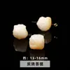 Jade Branco Natural Sementes de Bodhi Soltas Raiz de Bodhi Articulação de Bambu Pulseira Contas Redondas de Lótus Pulseira de Contas DIY Acessórios de Joias