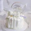 Decoración de Pastel Mariposa Blanca Tendencia Lazo de Fondant Lámina de Oro Arte en Hierro Acrílico Diosa Topper de Cumpleaños