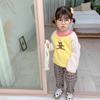 Sudadera para Niña con Parche de Oveja de Dibujo y Patchwork, Top Engrosado y Forrado de Felpa, Nuevo Modelo Invierno 2026, Ropa Infantil de Comercio Exterior al por Mayor