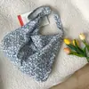 [Em Estoque] Bolsa de Tecido Floral Estilo Celebridade Bolsa de Pano Estilo Fresco Ins Coreano Bolsa de Ombro Único Transversal Estudante Retrô
