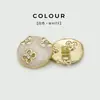Botones Metálicos Ovalados con Flor de Esmalte Estilo Chino Botones para Suéter de Mujer Botones Decorativos para Ropa Exterior de Tweed