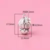 Prata Pura S999 Contas do Doraemon Prata Dura 3D Gato Jingle Contas Soltas Artesanal DIY Cordão de Mão Colar Acessórios de Joia