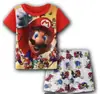 Conjunto de pijama de manga corta para niños, ropa de casa, traje de verano, aire acondicionado, dibujos animados, K017