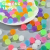 Cuentas de Azúcar Arcoíris Simuladas Accesorios de Resina Cuentas de Caramelo Coloridas Escarchadas Pegamento Cremoso para Manualidades Decoración de Caramelo