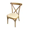 Sillas de Hotel Personalizadas de Metal y Hierro con Veta de Madera, Sillas Simples con Respaldo Cruzado para Banquetes, Bodas, Ceremonias y Comedor Informal en Estilo Pastoral