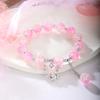Super Fairy Butterfly Jade Shattered Pulseira de Pipoca Design de Nicho Feminino ins Mori Fairy Sweet Color Bead String para Melhores Amigos