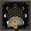Toalha de Mesa Tarot Céu Estrelado Tarot Fase da Lua Toalha de Mesa Decorativa Jogo de Tabuleiro Jogo de Cartas Jogo de Shuffleboard Decoração Toalha de Mesa Tarot