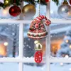 Letrero de Madera Navideño Colgante de Cascabel y Borla Adorno Navideño Decoraciones Coloridas con Forma de Muñeco de Nieve Decoración Colgante para Coche