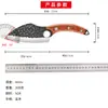 [Processamento Personalizado] Faca de Cozinha Pequena Doméstica Forjada em Longquan, Faca Multiuso para Exterior, Faca para Matar Peixe para Acampamento e Pesca