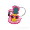 Animal Perro Gato Llavero de PVC Anillo de Llavero Cadena de Llaves Colgante Anillo de Llavero Llave de Coche