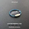 Llavero Pequeño Colorido Anillo de Alambre de Acero Inoxidable Recubierto de Goma Colgante Colgante Hecho a Mano DIY Accesorios de Ferretería Llavero