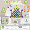 Juguetes de Construcción Iluminadores de Educación Temprana para Niños Piezas Magnéticas de Ventana de Color Juguetes Interactivos para Padres e Hijos Bloques de Construcción Ensamblados Creativos Piezas de Construcción