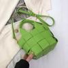 2025 Nueva Moda de Verano Estilo Coreano Bolso Tejido para Mujer Personalizado Ins Bolso de Hombro Bolso de Mano Bandolera Estilo Retro