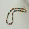 Ins Cadena de Cuello con Cuentas de Colores de OVNIs de Nicho para Mujer Estilo Europeo y Americano de Moda Hip-hop Cadena de Cuello con Cuentas de Concha