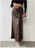 Falda midi larga fluida de cintura alta para mujer, novedad de verano, estampado de lunares, adelgazante, ajustada al cuerpo, estilo europeo, falda de moda
