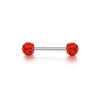E-commerce Transfronterizo Más Vendidos Anillos Rojos de Cereza para Pezón, Barras de Acero Inoxidable para Pezón, Bolas de Diamante Perla, Anillos Rojos para Lengua, Anillos para Pezón