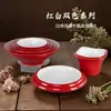 Vajilla de Melamina Plato de Dos Colores para Restaurantes de Hot Pot y Barbacoa, Plato Cuadrado de Barbacoa Comercial Imitación Porcelana