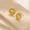 Nuevos pendientes dorados de moda para mujer, pendientes de concha de estrella de mar, pendientes de concha de vieira marina bohemia. Declaración.