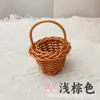 Cesta de Ratán, Mini Cesta de Mano, Decoración de Muebles, Accesorios de Fotografía, Cesta de Flores, Artículo Decorativo, Artículos Varios, Cesta de Flores, Tejida a Mano