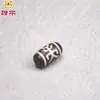 Contas Dzi de Ágata Natural Tibetana de Nove Olhos e Três Olhos na Cor Marrom com Pequenos Acessórios Totalmente Weathered, Customização no Atacado