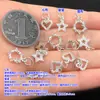 Plata de Ley S925 Zirconia de Colores Corazón Estrella Colgante en Forma de Corazón Colgante Cuerda Trenzada a Mano de Cristal Collares Accesorios DIY