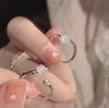 Anillos de Amor Enrollables para Mujer, Estilo Ajustable, de Alta Gama, Simple, Lujo Accesible, Exquisito Diseño Nicho Anillo Liso