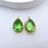 Vidrio de cristal con incrustaciones de cobre, color electrochapado que no se desvanece, accesorios para joyería DIY, colgantes, pendientes, dijes, componentes de collar