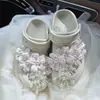 Charms de Sapato Flor Pérola Fofos com Toque de Luxo, Acessórios Decorativos Compatíveis com Crocs Diy, Acessórios de Fivela Destacáveis
