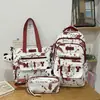 Mochila Estilo Pintura a Tinta para Estudiantes de Secundaria Femeninas, Mochila de Alta Capacidad y Alta Calidad para Estudiantes de Secundaria y Primaria, Mochila para Estudiantes Universitarios Hombres